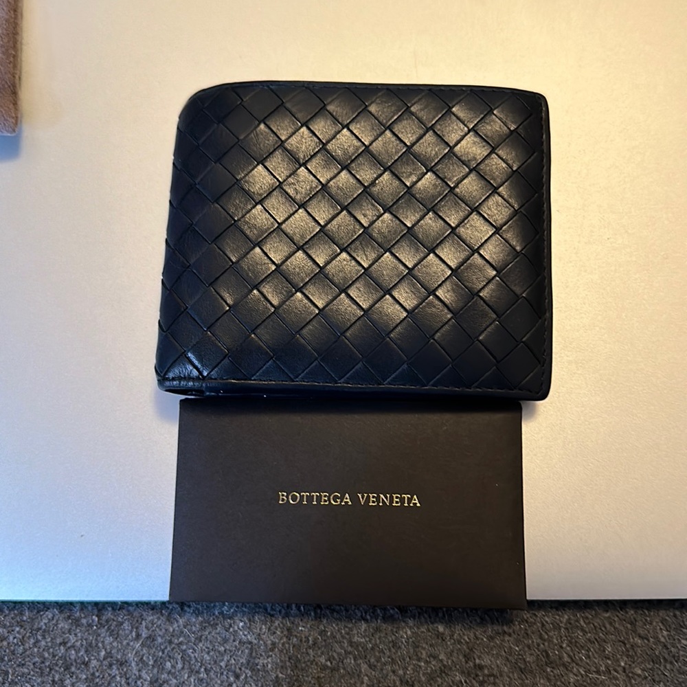 Navy leather Botegga Veneta wallet